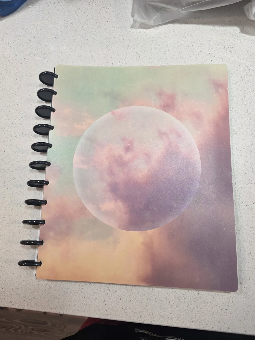 Pastel Galaxy Disc Spiral Notebook - Pink, Purple, Mint